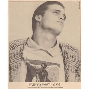 Vintage 1986 Emporio Armani Print Ad Giorgio Armani Fashion Menswear GQ Style